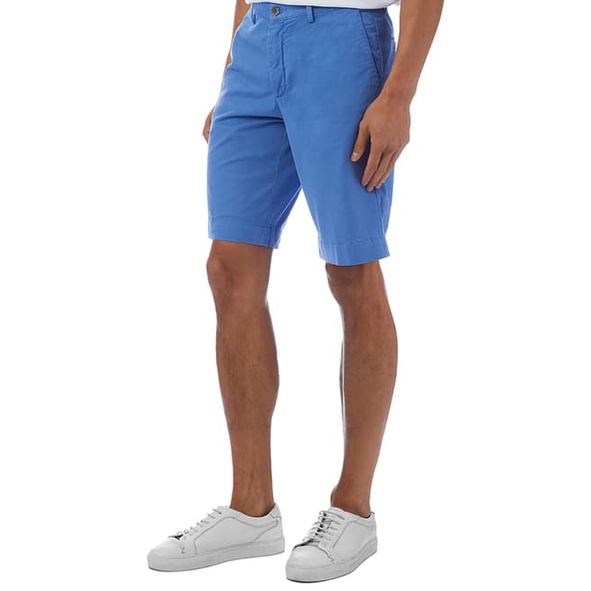 Hackett London Blue Amalfi Stretch Cotton Shorts