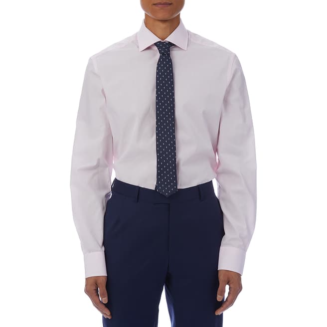 Hackett London Pink End On End Cotton Shirt