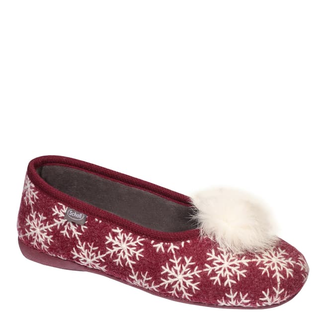 Scholl Red Snowy Snowy Slippers