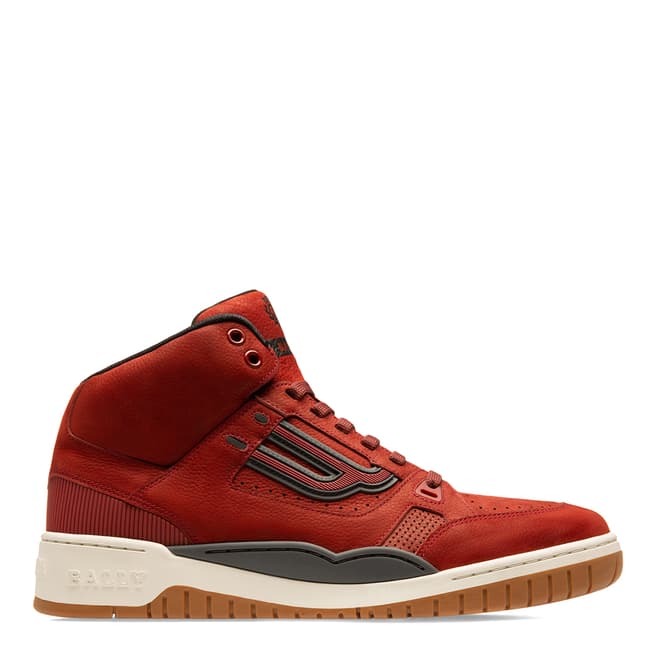 BALLY Red Leather King Sneakers