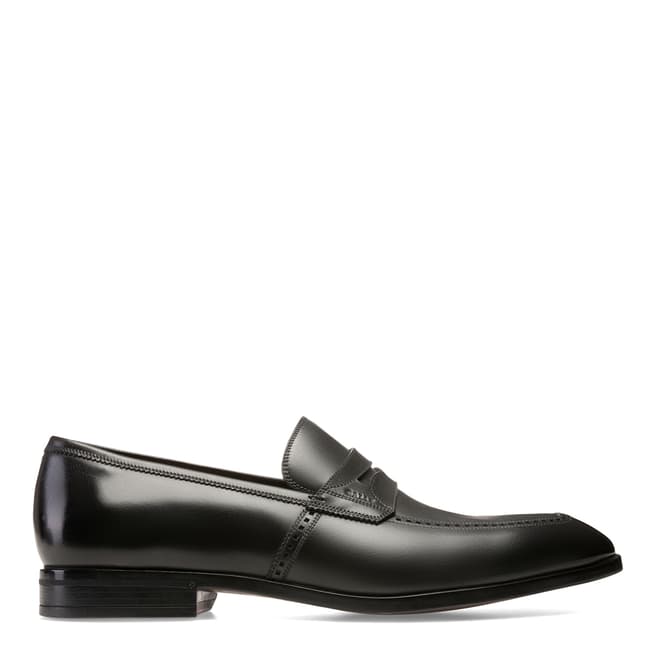 BALLY Black Larso Leather Loafers