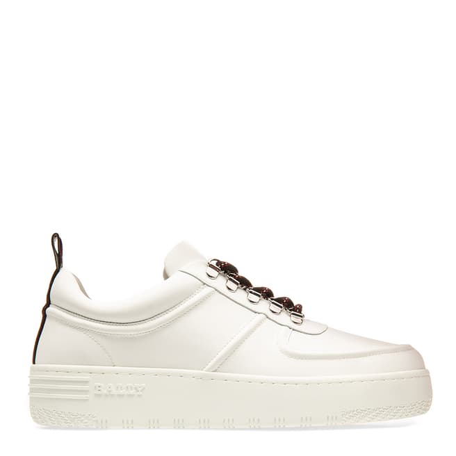 BALLY White Leather Oakwell Sneakers