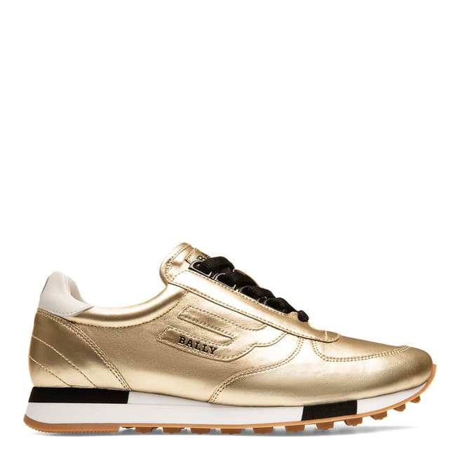 BALLY Gold Gavinia Leather Trainers