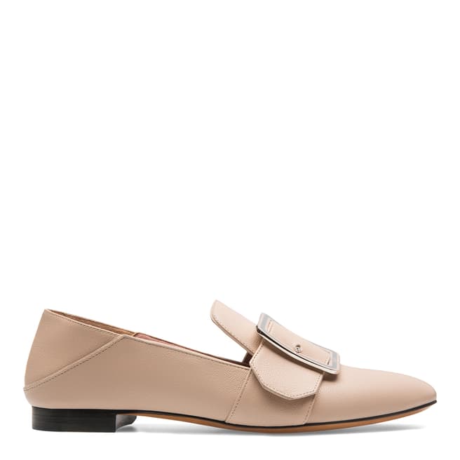 BALLY Cream Leather Janelle Loafers