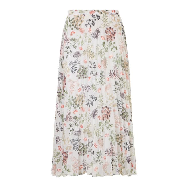 Baukjen Soft White Foliage Print Isobel Skirt