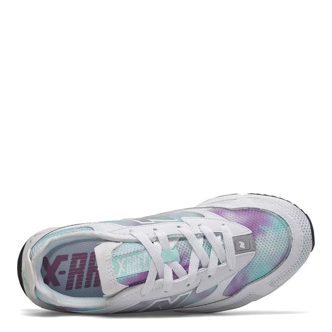 New Balance White/Violet X-Racer Sneaker