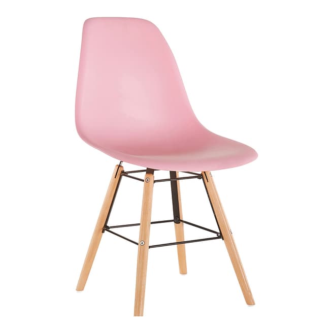 Maison Montaigne Set of 4 Scandinave Chairs, Pink