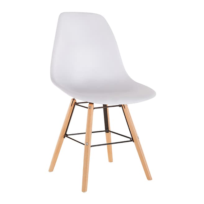 Maison Montaigne Set of 4 Scandinave Chairs, White