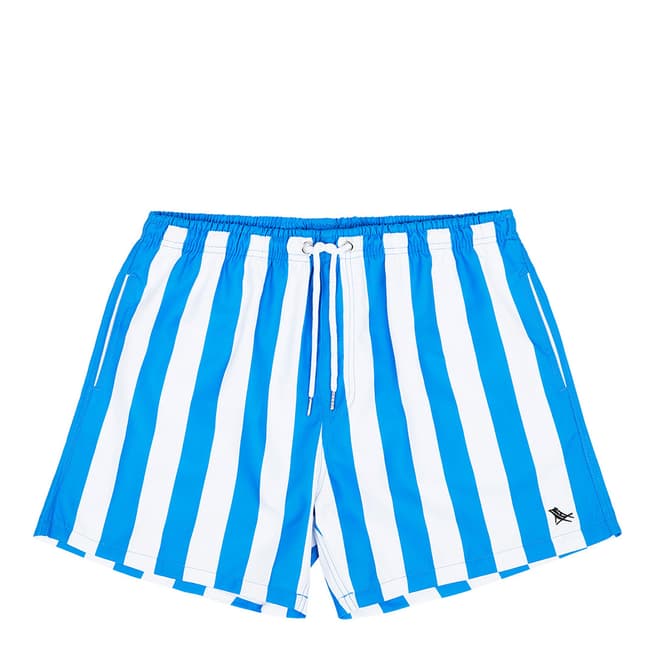 Dock & Bay Stripe Swim Short, Blue