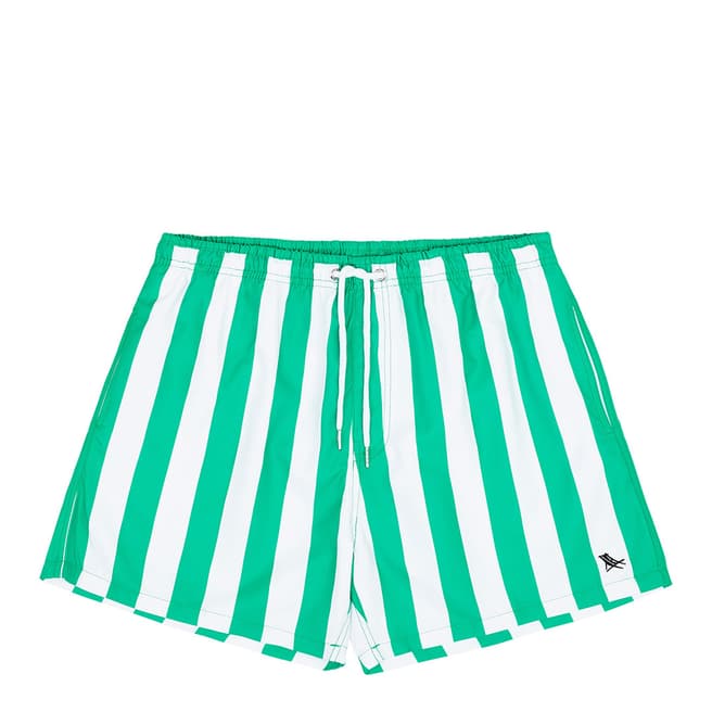 Dock & Bay Green Stripe Swim Short 