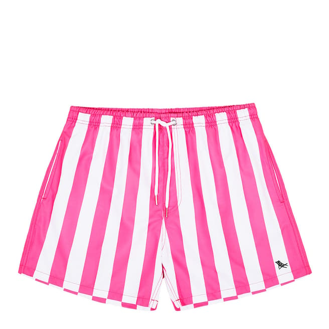 Dock & Bay Stripe Swim Short, Pink