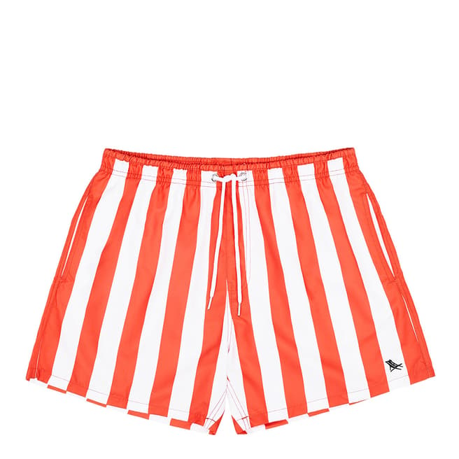 Dock & Bay Stripe Swim Short, Red