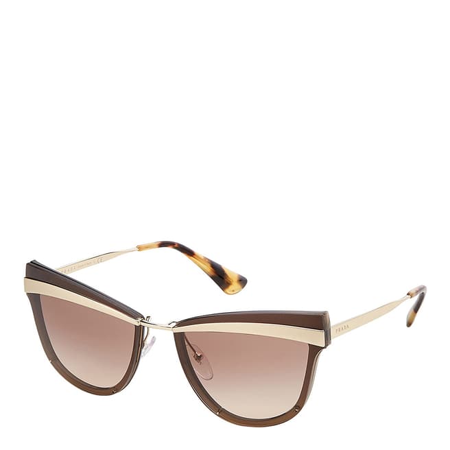 Prada Women's Brown/Gold Prada Sunglasses 65mm