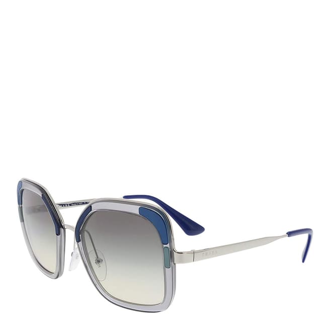 Prada Women's Silver/Blue Prada Sunglasses 54mm