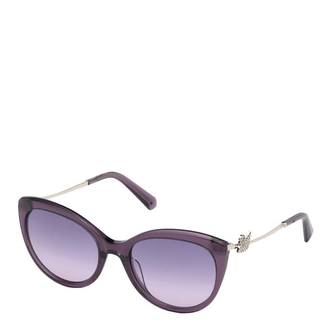 SWAROVSKI Women's Purple/Silver Swarovski Sunglasses 54mm