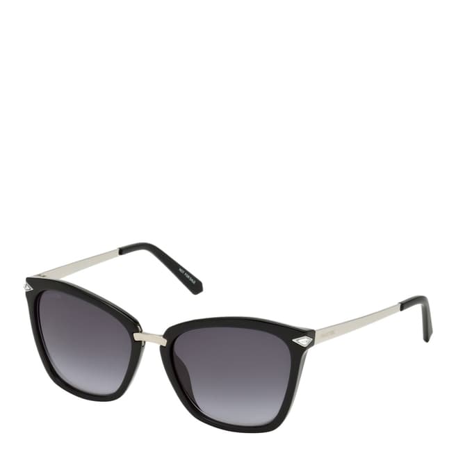 SWAROVSKI Women's Black/Silver Swarovski Sunglasses 54mm