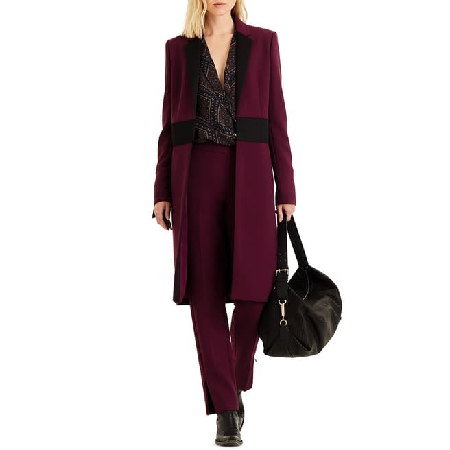 Amanda Wakeley Dark Purple Sculpted Coat