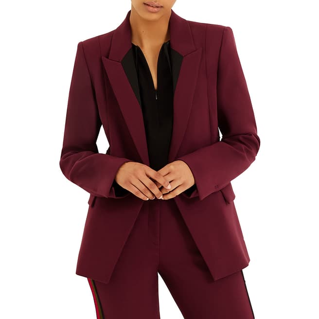 Amanda Wakeley Dark Purple Sculpted Tailoring Blazer