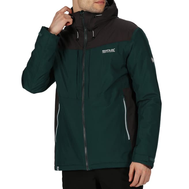 Regatta Deep Pine Ash Highton Stretch Waterproof Insulated Padded Hooded Walking Jacket 