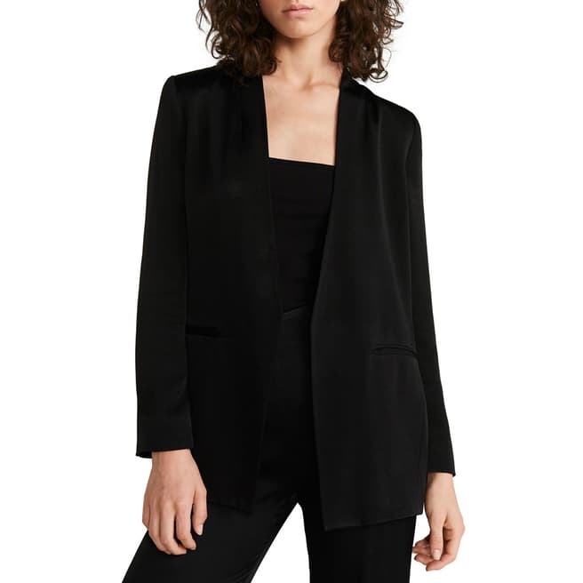 Mango Black Unstructured Suit Blazer