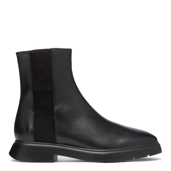 Stuart Weitzman Black Romy Chill Leather Ankle Boots