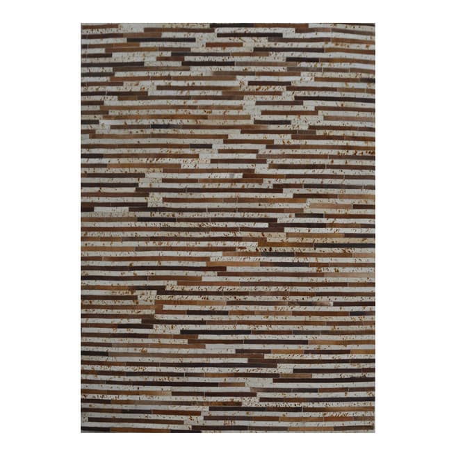 Rug Republic Brown Ivory Leather Rug, 230x160cm