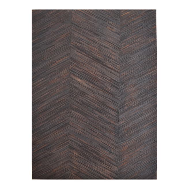 Rug Republic Dark Brown Leather Rug, 230x160cm