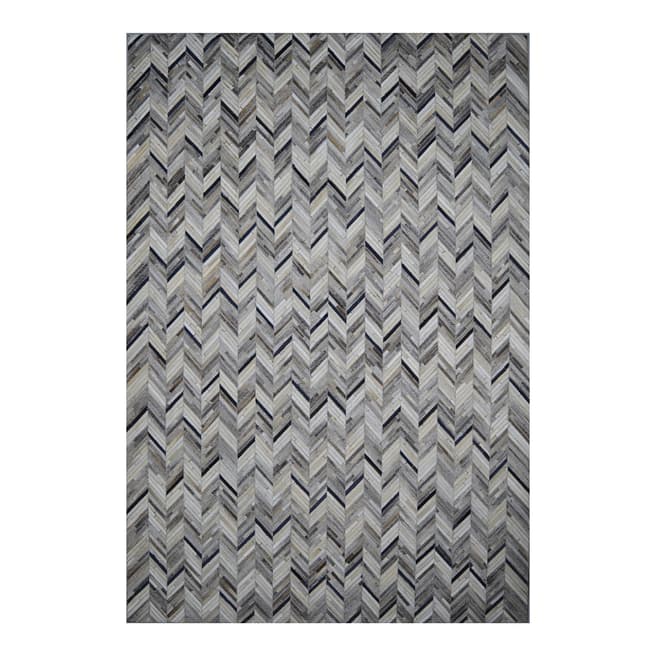 Rug Republic Grey Dark Grey Leather Rug, 230x160cm