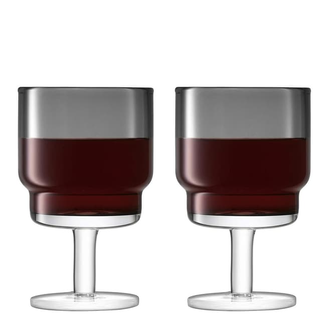 LSA Set of 2 Slate Utility Wine Glasses, 220ml