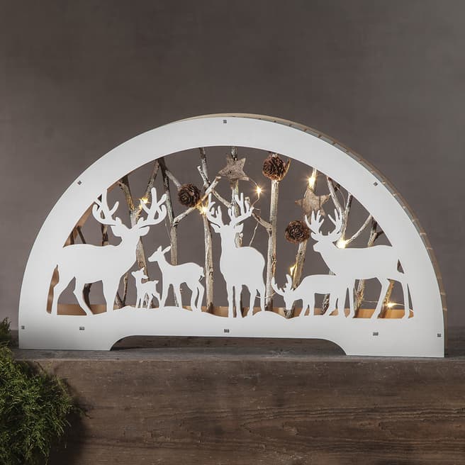 Christmas Magic Crescent Shaped Fauna Table Decoration
