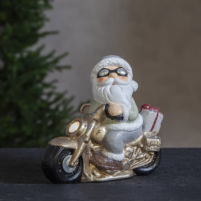 Christmas Magic Santa Motorcycle Figurine Friends 22.5cm