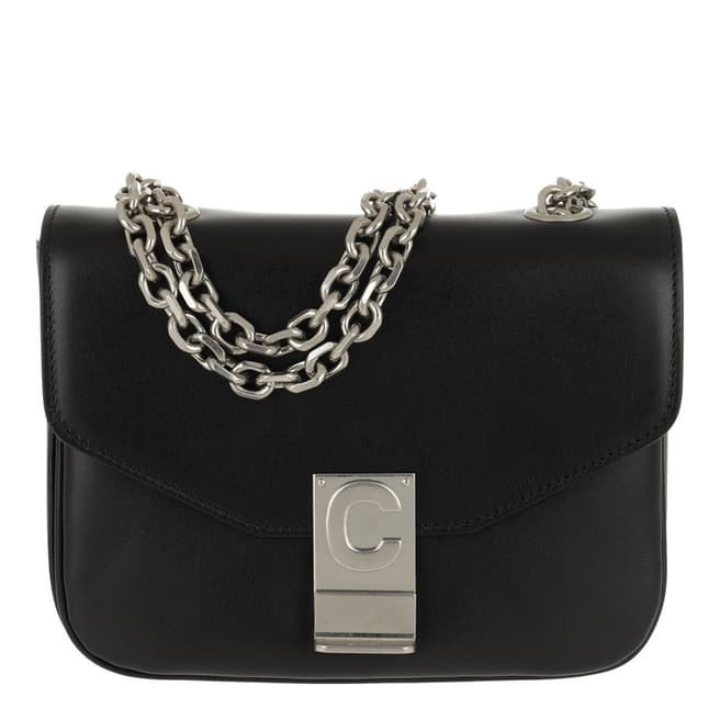 Celine Black Small C Leather Shoulder Bag 