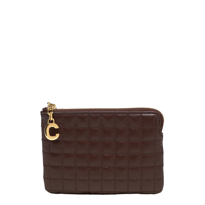 Celine Brown C Charm Coin and Card Pouch 
