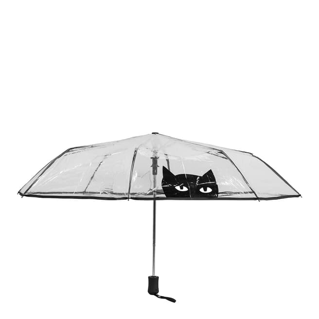 Susino Transparent / Black Cat Folding Umbrella