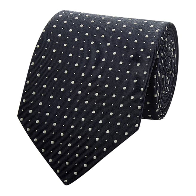 Thomas Pink Navy Two Dot Woven Tie