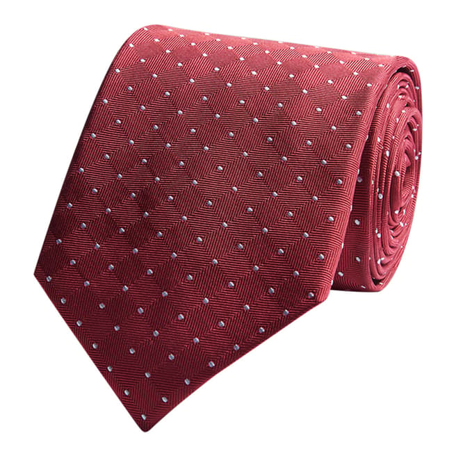 Thomas Pink Red Fine Spot Tie