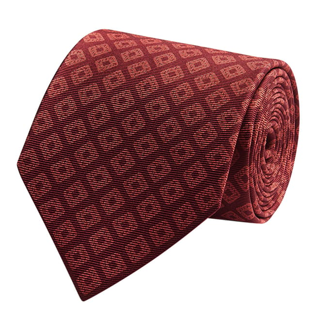 Thomas Pink Deep Red Pink Square Neat Tie