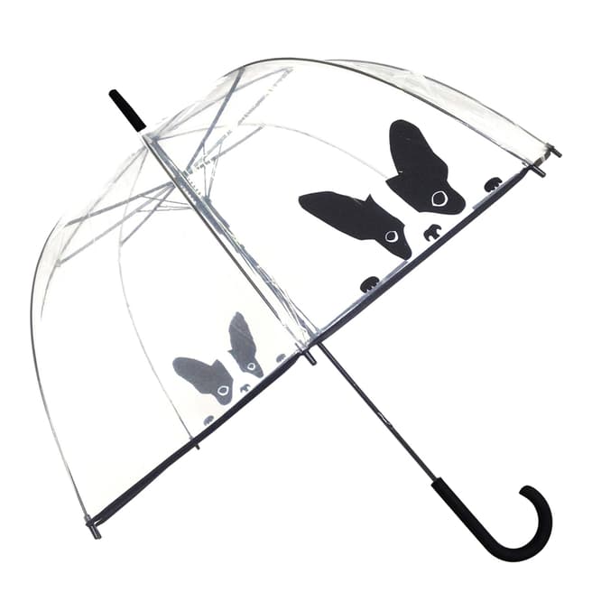 Smati Transparent / Black Dog Birdcage Umbrella