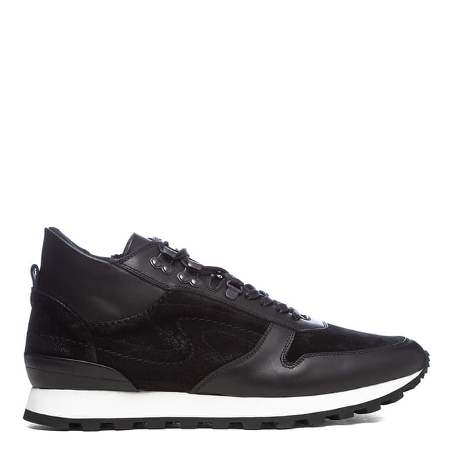 Oliver Sweeney Black Coimbra Leather Runner Sneakers