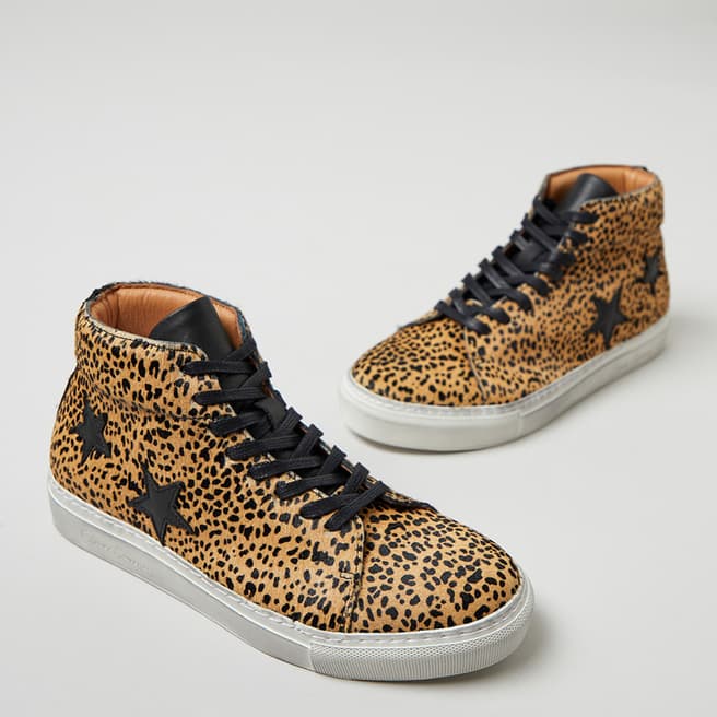 Oliver Sweeney Leopard Slade High Top Star Sneakers