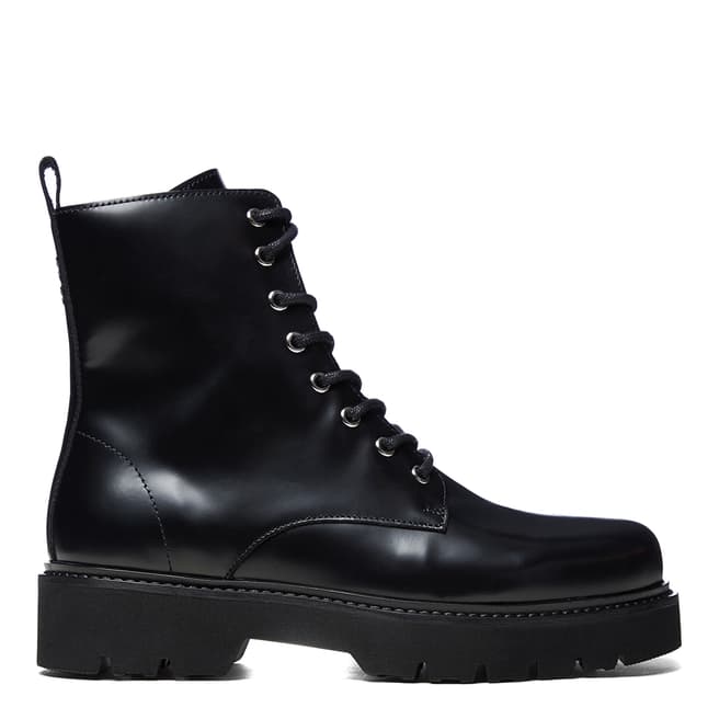 Oliver Sweeney Black High Shine Tansy Ankle Boots