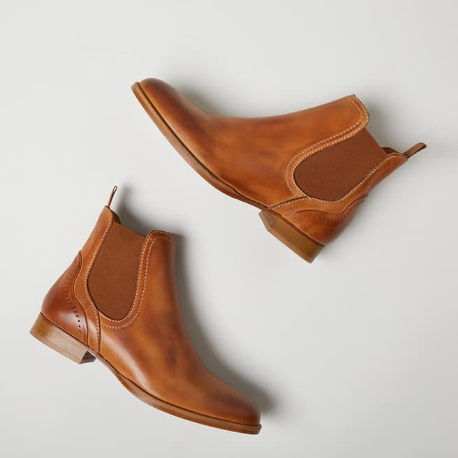 Oliver Sweeney Tan Beja Leather Chelsea Boots