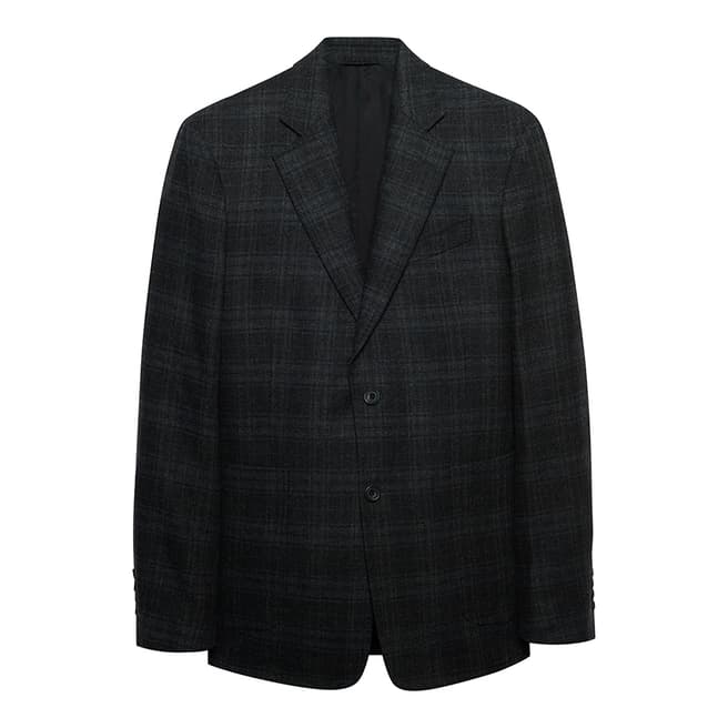 Thomas Pink Charcoal Check Wool Cashmere Jacket