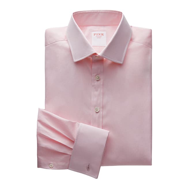 Thomas Pink Pink Core Poplin Classic Double Cuff Shirt