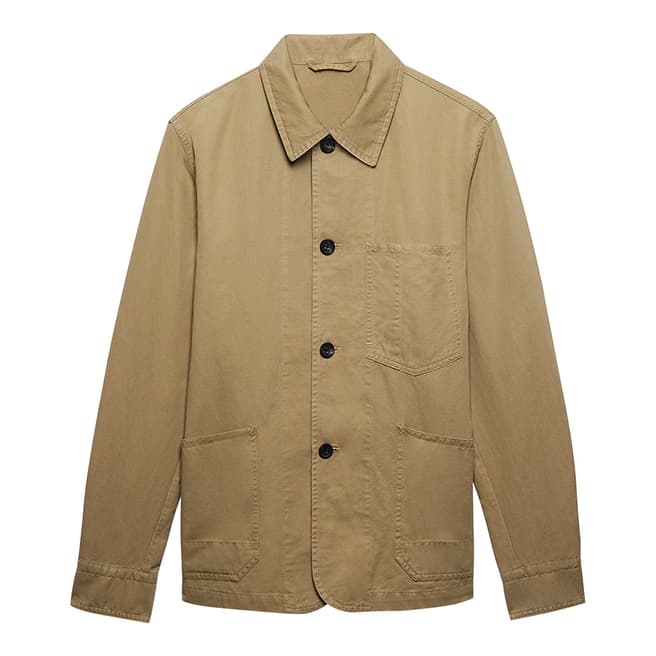 Thomas Pink Camel Cotton Blend Workwear Jacket