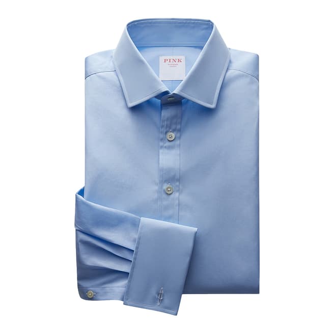 Thomas Pink Blue Core Poplin Slim Fit Shirt