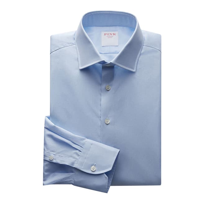 Thomas Pink Blue Royal Oxford Classic Button Cuff Shirt