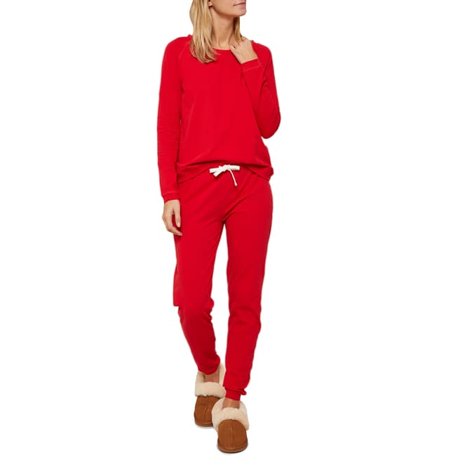 N°· Eleven Red Cotton Jersey Lounge Set