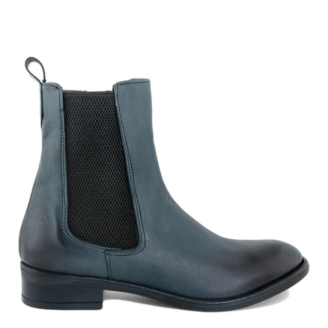 Bluetag Blue Leather Eva Chelsea Boot