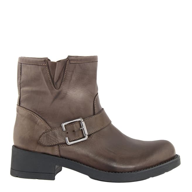 Bluetag Brown Lory Leather Ankle Boot